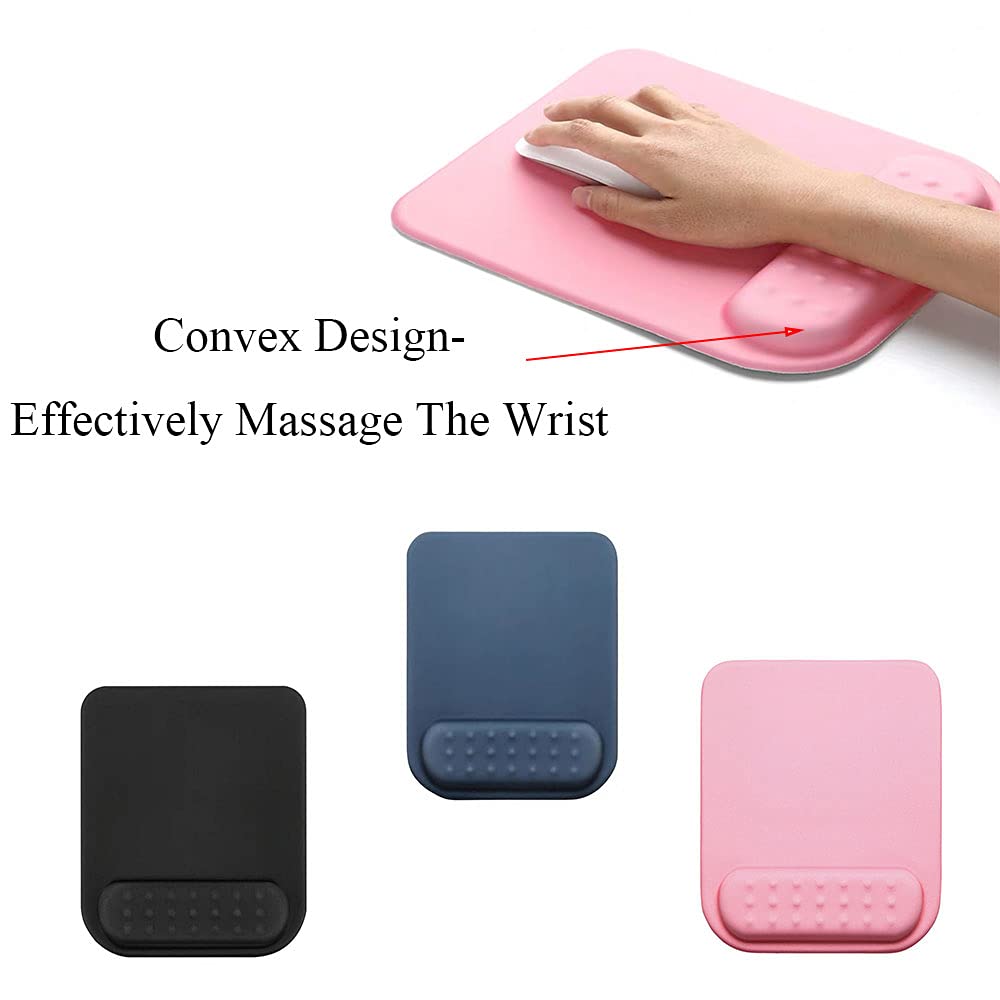 Tappetino per mouse ergonomico con supporto per il polso, spesso tappetino per mouse per alleviare il dolore al tunnel carpale, tappetino per mouse in memory foam con base antiscivolo in PU, tappetino