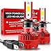 Teguangmei H7 Ampoules de phare LED Canbus sans erreur 25W 5000LM Puces COB super lumineuses 6000K Kit de conversion blanc Faisceau de feux de croisement voiture LED Ampoules 12V, paquet de 2