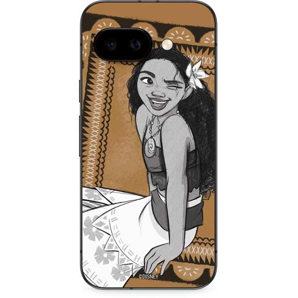 Skinit Decal Phone Skin Compatible with Google Pixel 9a - Officially Licensed Disney Princess Moana Winking Art Design