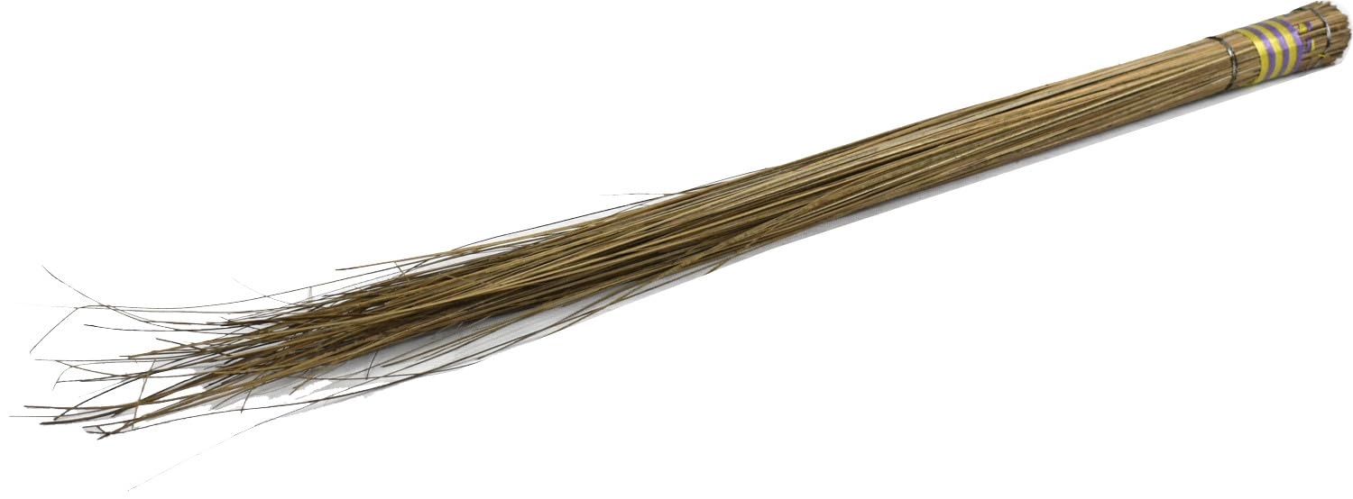 Sterling Ventures Coconut Fiber Broomstick for Wet & Dry Floor Garden Outdoor Cleaning Jhadu Jhadoo Natural Broom (1), ST9150