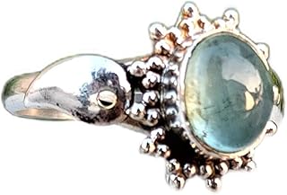 Aquamarine Ring, Aqua Stone Ring, March Birthstone Ring, Boho Ring, Handmade Ring, Gift For Her, Women Ring Charm Ring, Unisex Ring, Cocktail Ring, Best Gifts Forever, Statement Ring, Hippie Ring, Precious Ring, Cabochon Ring, Natural Aquamarine Jewelry