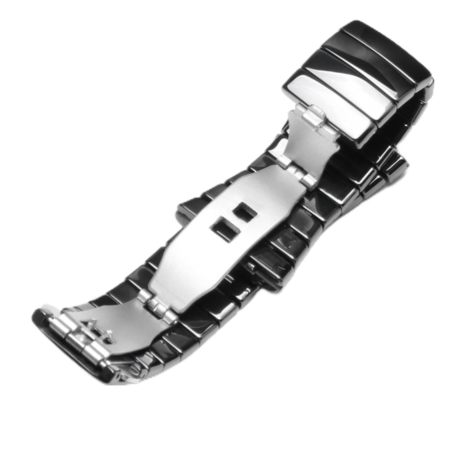 HMFANG Bracelet de rechange en céramique noir 17 mm, 26 mm, 29 mm, compatible avec les montres for femmes et hommes.