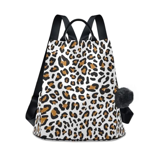 Sac à dos léopard pour femme idéal en ville avec sa poche antivol
