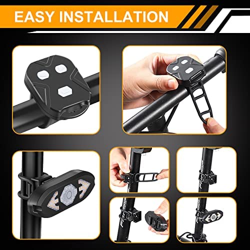 Ebuyfire Smart Bike Tail Light With Turn Signals,Remote Bicycle Taillights, Waterproof Usb Rechargeable Bike Blinkers With Bike Horn Fits On Any Road Bicycle #TOP4