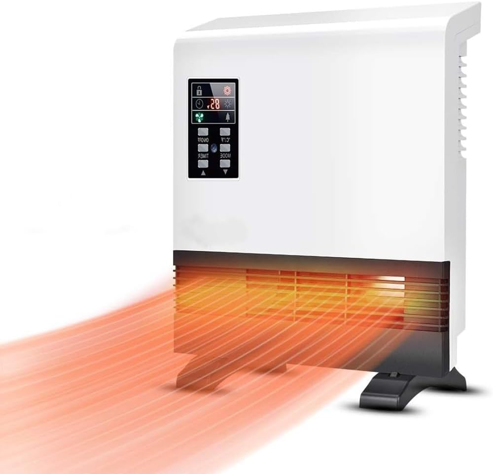 Air Choice Electric Wall Heater, 1500W Infrared Space Heater with Remote and ALCI Plug, Adjustable Thermostat, 12H Timer, 3 Modes, Child Lock, Floor or Wall Mounted Heater for Indoor Use, Bathroom