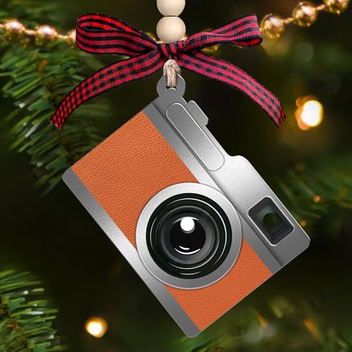 Pawzity Camera Christmas Ornament - Photographer Ornaments, Photographer Photography Ornaments - Camera Lovers Gifts - 2 Layer Acrylic Ornament