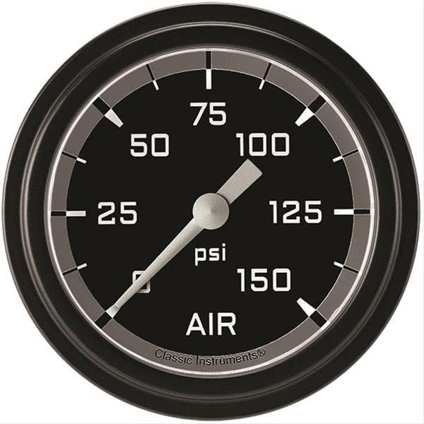 Classic Instruments AX318GBLF AutoCross Gray 2-5/8" Air Pressure Gauge