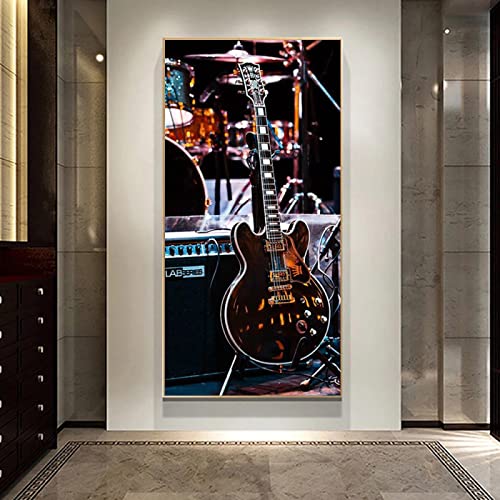 Affiches et impressions guitare toile peinture instrument de musique