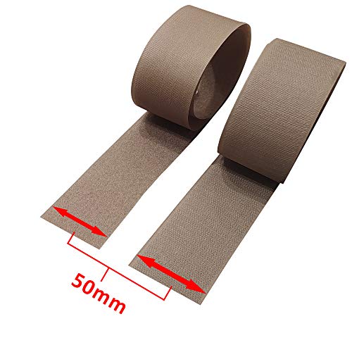 Fecho De Contato Macho E Fêmea 50mm X 1 Metro Cor Marrom