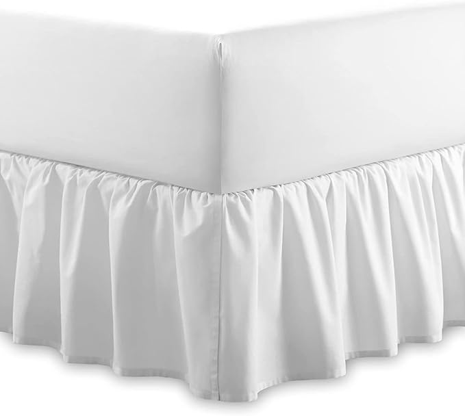 Plain 100 Egyptian Cotton Fitted Valance Sheet Easy Care 16" / 40cm
