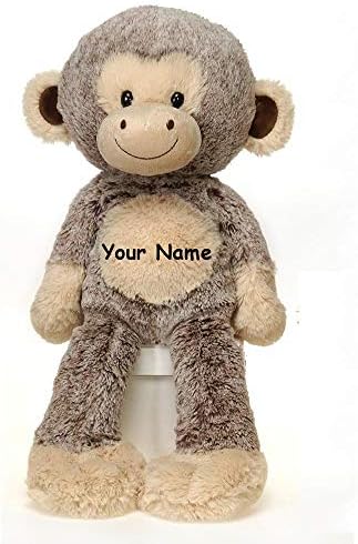 Fiesta Toys Personalized Fuzzy Folk Harold Monkey Plush Stuffed Animal Toy - 16 Inches