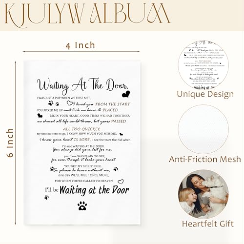 Álbum de fotos conmemorativo para mascotas 4x6, regalo para pérdida de perro o gato, álbum pequeño con 18 bolsillos para 36 fotos miniatura 7