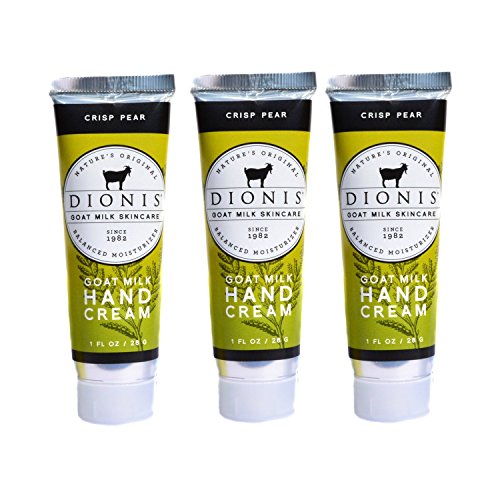 Dionis Goat Milk Hand Cream 3 Piece Travel Gift Set - Crisp Pear