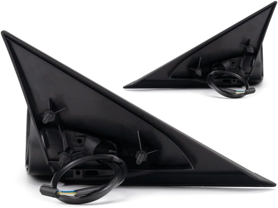 For Ford Mustang 2003 2004 Driver and Passenger Side | Pair Door Mirror | Power | Base/GT/Mach 1 Model | Textured Black | Replacement For XR3Z17682BA | FO1320171