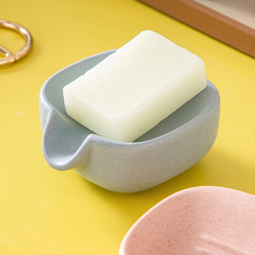 Jabonera Cerámica nórdica Drenaje con encimera jabonera con baño Interior Lavabo baño baño Inodoro Creativo Simple jabón Estante baños Suministros Caja de Jabón