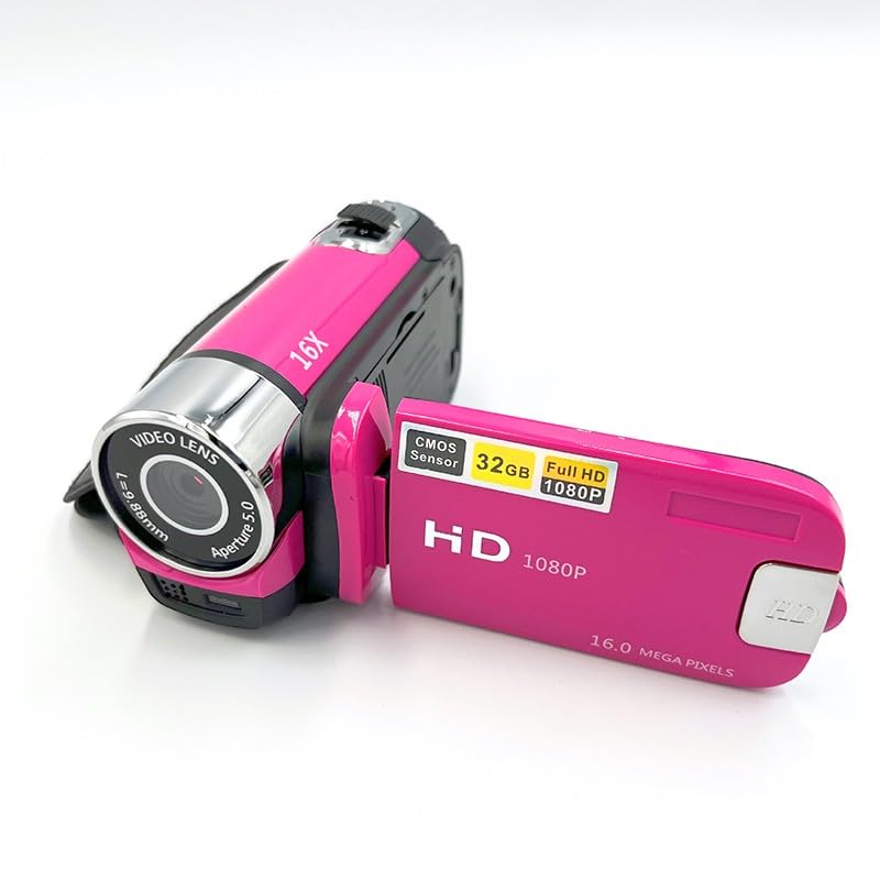 Appareil photo numérique 16 MP rouge pour créer vos vidéos YouTube et vlogs de voyage en famille