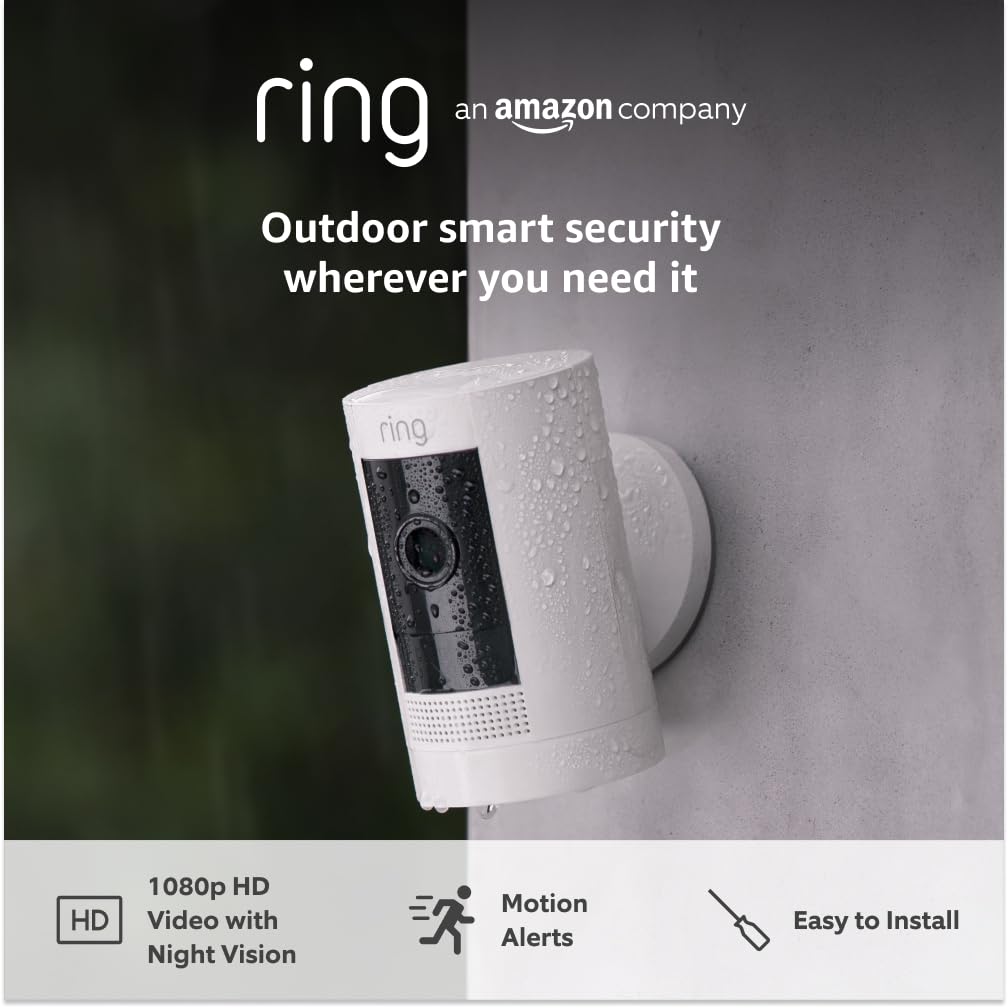 Ring Outdoor Camera Battery (Stick Up Cam) | HD wireless outdoor Security Camera 1080p Video, Two-Way Talk, Wifi, Works with Alexa | alternative to CCTV system | 30-day free trial of Ring Home