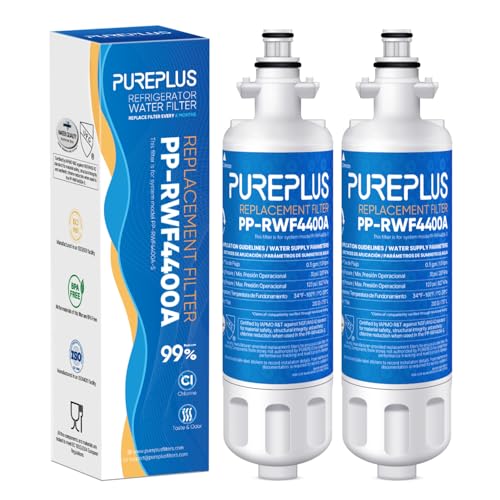 Image of PUREPLUS 4874960100 Replacement for Blomberg Beko 4874960100 Refrigerator Water Filter, Reduces Chlorine Taste & Odor, 2Pack