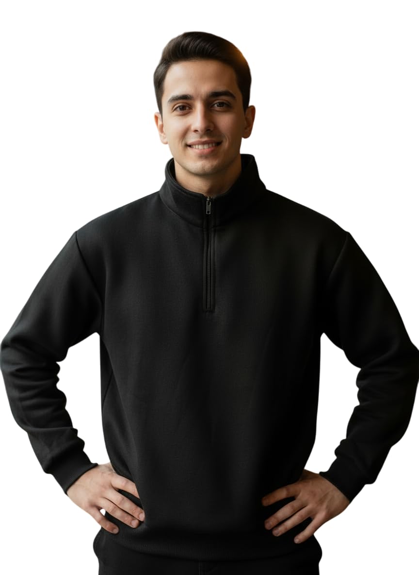 Men's Cotton Fleece Sweatshirt, Collar Chain Hoodie for Winter, Gym and Travel Wear, Size S to 2XL-image-22