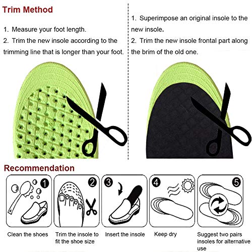 Image of Ailaka Elastic Shock Absorbing Height Increasing Sports Shoe Insoles, Soft Breathable Honeycomb Orthotic Replacement Inserts for Men & Women