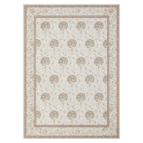 Tapete decorativo Joydeco floral 8x10 rosa lavable miniatura 2