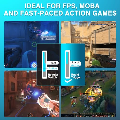 Image of AULA WIN60 HE MAX - 60% Mechanical Gaming Keyboard Wired, Hall Effect Magnetic Switches Hot Swappable, Adjustable Actuation Rapid Trigger Mode, 8000 Hz Polling Rate, 60 Percent Keyboard Compact Design