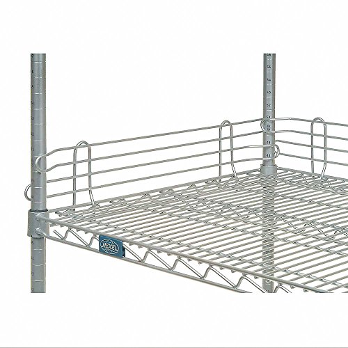 Nexel Wire Shelf Ledge, 14" L x 4" H, Snap in, Stackable for Height, Chrome, NSF Approved, Shelf Not Included