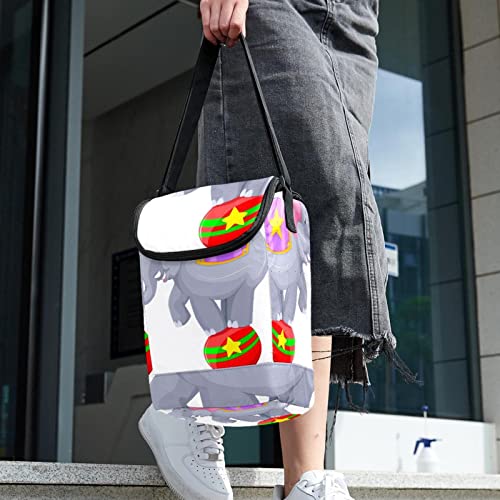 Bolsa de almuerzo gris compacta para llevar fiambreras al trabajo sin volcar 6