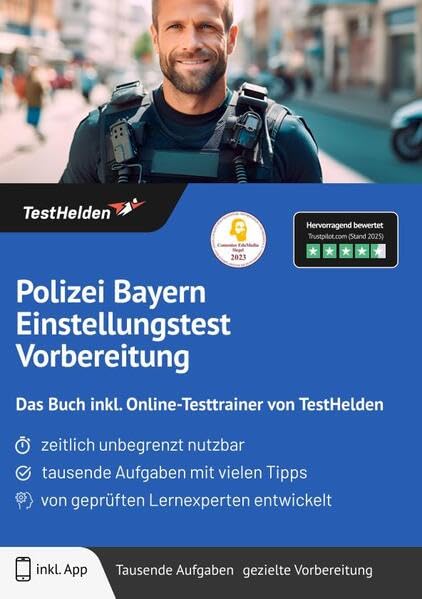 Polizei Bayern Einstellungstest Vorbereitung: Das Buch inkl. Online-Testtrainer von TestHelden |