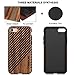 TENDLIN Compatible with iPhone SE 2022/SE 2020/8/7 Case - Wood Grain & Leather Hybrid Slim Case