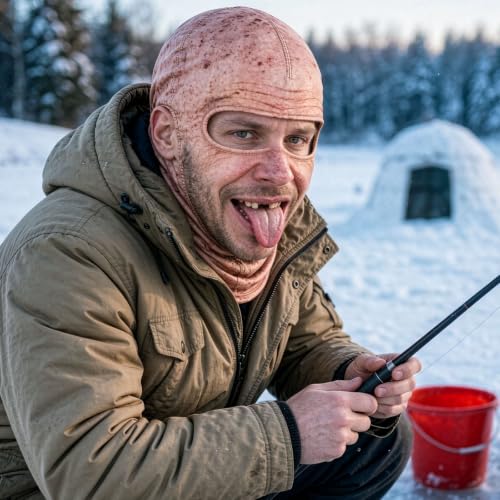 Funny Realistic Face Ski Mask Old Man Winter Balaclava 3D Printed Full Face - image 6