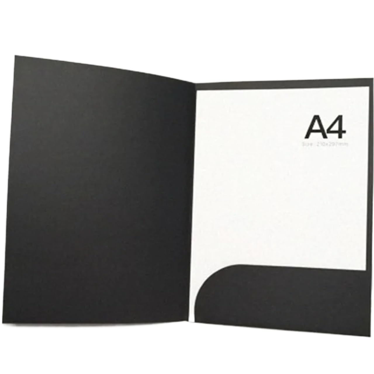 Ordner Für Noten 10 Stück Kraftpapier-Aktenordner im A4-Format, Präsentationsordner for Noten, Büro, Quittungen, Rechnungen, Berichtsprojekte Für Musikpartitur，File(1 Pocket-Black)