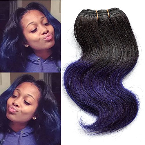 Barroko Hair 2017 New Fashion Bob Wave Ombre Body Wave Brazilian Virgin Hair 100% Human Hair Weave Extensions Ombre Color T1b-Purple Double Weft 4 Bundles 200g