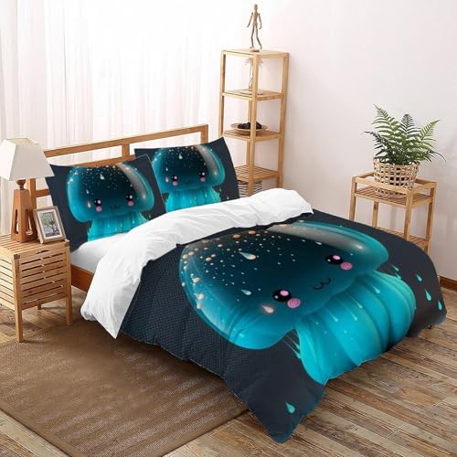 Housse de couette méduse microfibre anti-transpiration lit - 2