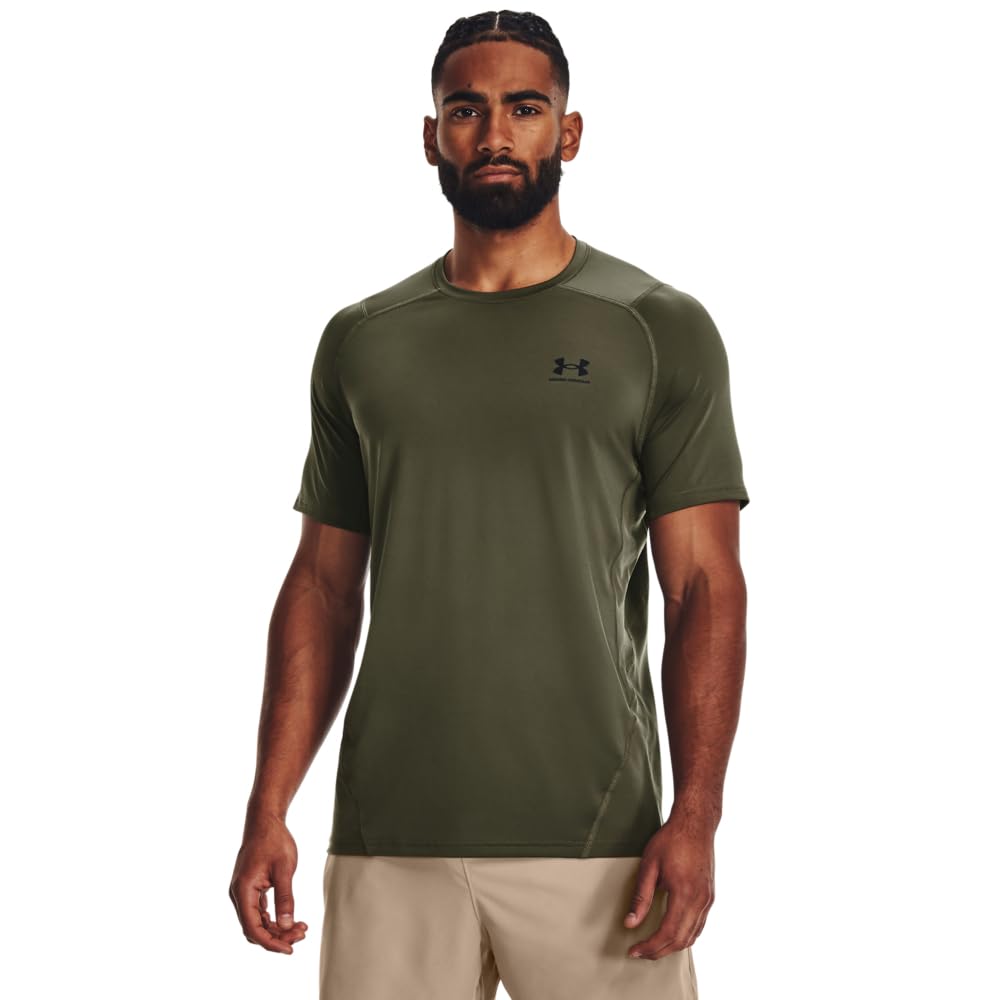 Amazon.com: Under Armour Men's Armour HeatGear Fitted Short-Sleeve T-Shirt,  (390) Marine OD Green / / Black, X-Small : Clothing, Shoes \u0026 Jewelry