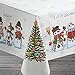 Benson Mills Believe Snowman Engineered Printed Jacquard Fabric Christmas Table Cloth, Christmas Tablecloth for All Winter and Holiday (60