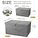 Valease 2 Pack Storage Boxes with Lids and Handles, Collapsible Linen Storage Bins Organizer Containers Baskets Cube with Removable Divider for Home Bedroom Closet Office (Green, Small)