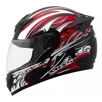 Capacete Mixs Cobra Moto adesivo Motocilcista Fechado Masculino e Feminino Vermelho 60