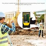 KAIWEETS Detektor laserowy LR100G, do KAIWEETS KT360A i KT360B, dwustronny zasięg roboczy odbioru do 60 m, regulowany sygnał dźwiękowy, z zaciskiem prętowym
