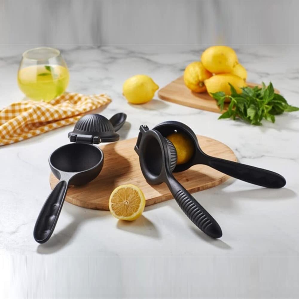 Deconox Döküm Limon Sıkacağı Limon Presi Büyük Boy 24 cm, Siyah Metal Limon Sıkacağı, Döküm Narenciye Sıkacağı (DÖKÜM LİMON SIKICI)
