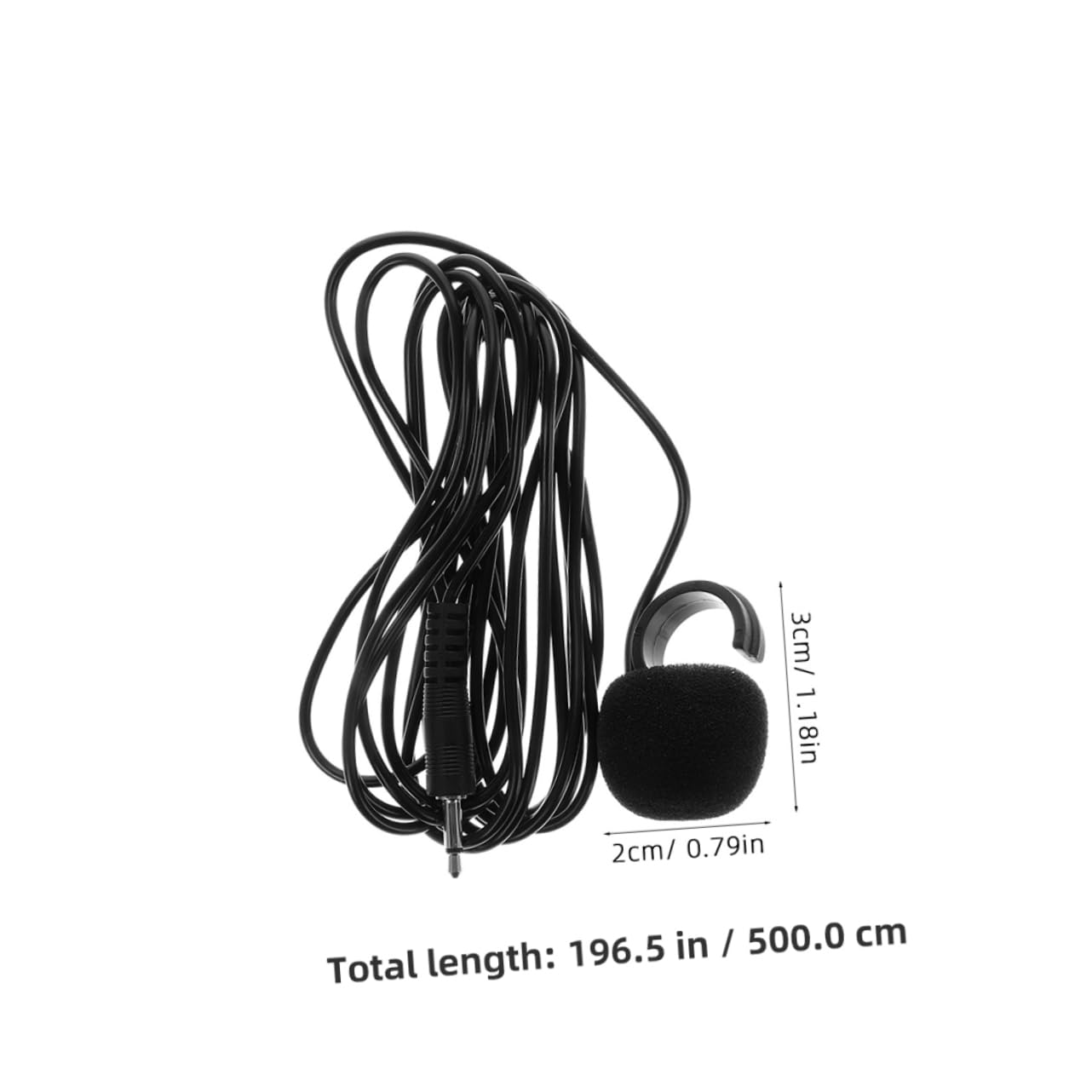 VANZACK 5M Clip Instrument Microphone for Ocarina Flute Harmonica Wired Pickup Mic with Easy Plug and Play Setup Amplifier Function for Sound Performance