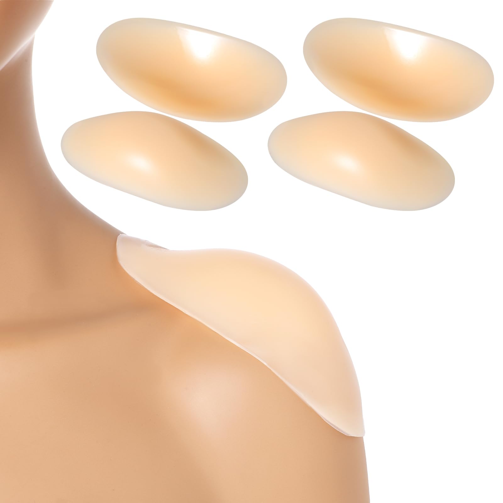Coussinets d'épaule en silicone Jeffdad invisibles et réutilisables pour femme x2