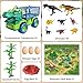TEMI Dinosaur Truck Toys for Kids 3-5 Years, Tyrannosaurus Transport Car Carrier Truck with 8 Dinosaur Figures, Activity Play Mat, Dinosaur Eggs, Trees, Capture Jurassic Play Set for Boys and Girls