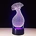 Produktbild Vase Tischdekoration Lampe Acryl 3D Stereo Illusion Lampe 7 Farbwechsel Kleine Nachtlicht USB Touch Switch Schlafzimmer-Fernbedienung
