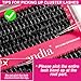 Fowendia Lash Clusters Kit Fluff 80D 100D Individual Lashes D Curl Cluster Eyelash Extensions 10-18mm DIY Lash Extension Kit Lash Bond and Seal Waterproof, Lash Applicator, Thick False Eyelashes Kit