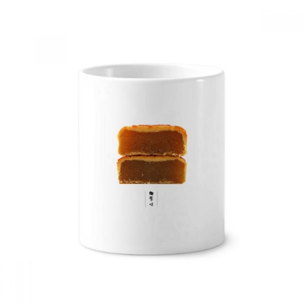 Porte-brosse à dents gâteau de lune en céramique blanche stable - 3