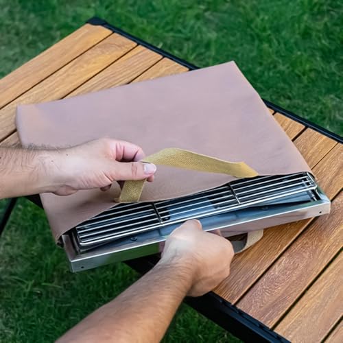 Parrilla de carbón portátil ligera de fácil uso para barbacoa exterior 4