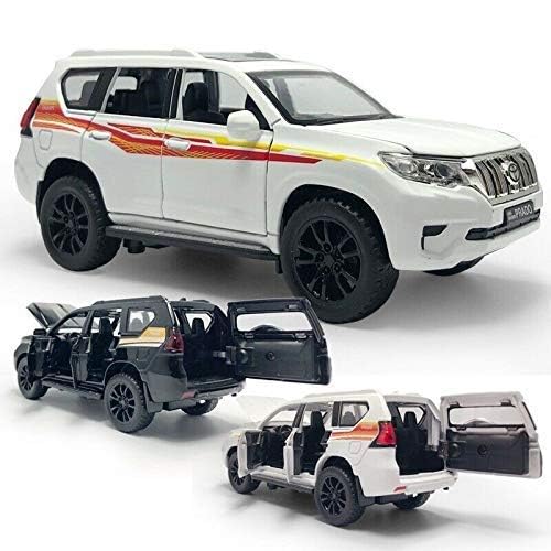 Image of Metal Pull Back Diecast Car SUV 1:32 Land CRUISERPRADO Pull Back Car Model with Sound Light Boys Gifts Toys for Kids【Pack of 1】