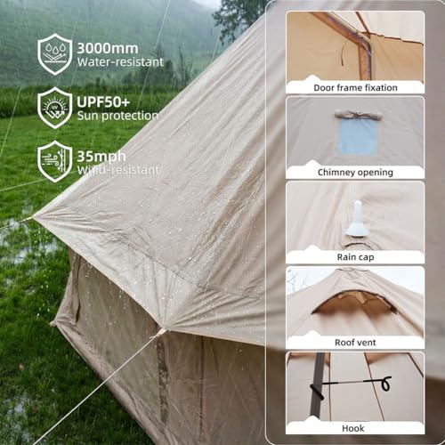 Carpa tipo campana de 16.4 pies para camping familiar miniatura 3