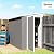 Outsunny 4' x 7.7' Metal Outdoor Storage Shed, Lean to Storage Shed, Garden Tool Storage House with Lockable Door and 2 Air Vents for Backyard, Patio, Lawn, Light Gray